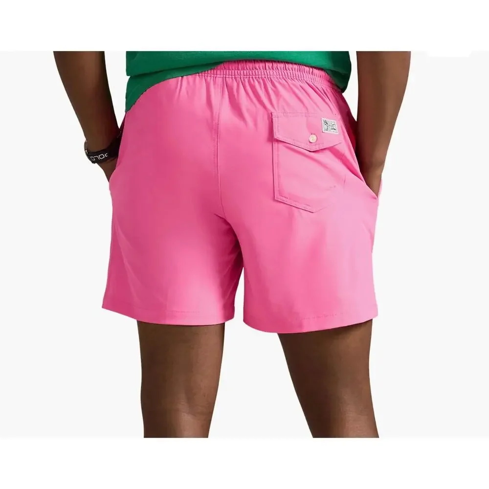 Polo Ralph Lauren Traveler Classic Swim Trunk 5.75’’ 2XL pink green logo lined